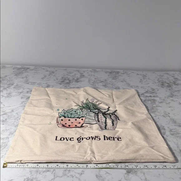 Thirty-One Succulent Print Pillow Cotton Cover - Picture 6 of 7